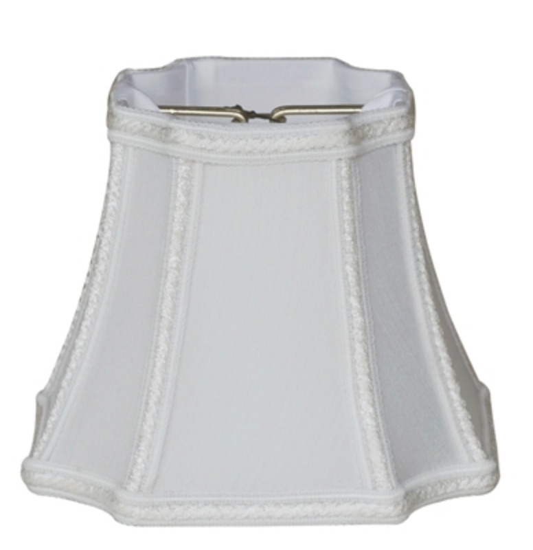 Square Scalloped Silk Sconce & Chandelier Shade