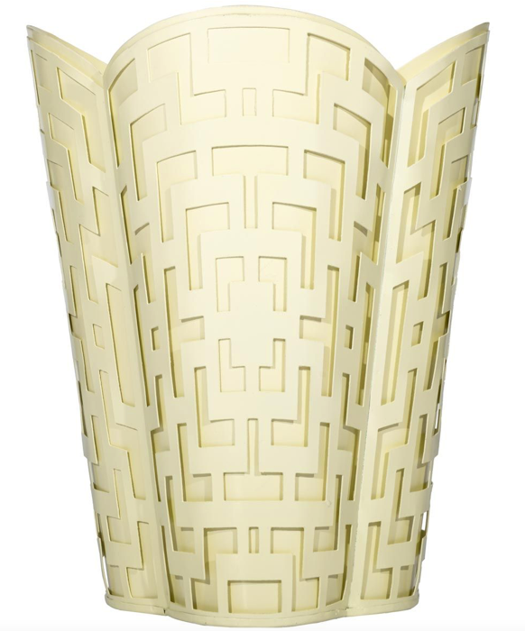 Cream Fretwork Wastepaper Basket