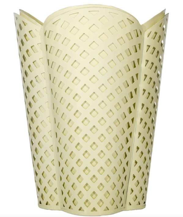 Cream Lattice Wastepaper Basket