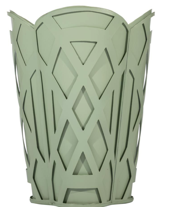 Dark Celadon Chippendale Wastepaper Basket