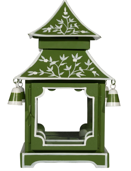 Beautiful green/white chinoiserie pagoda