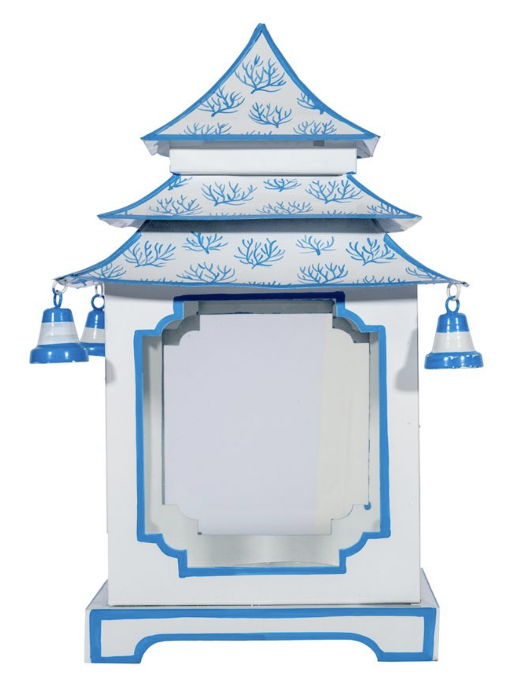 Incredible coral white/aqua pagoda (large)