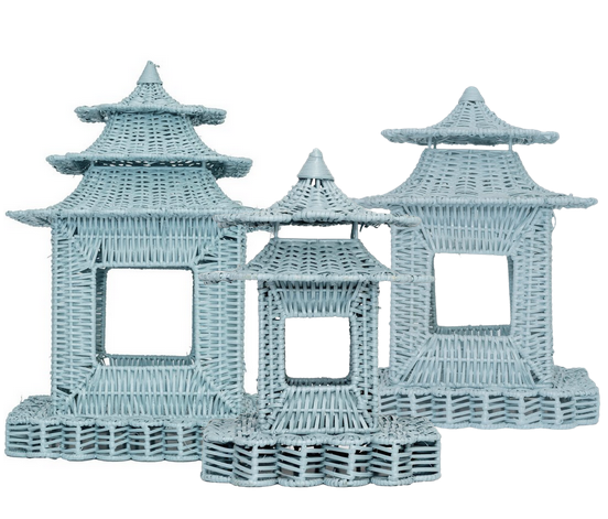 Pale Blue Scalloped Pagoda