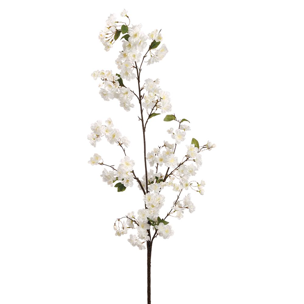 Box of 6 Lifelike 65" White Cherry Blossom Stems