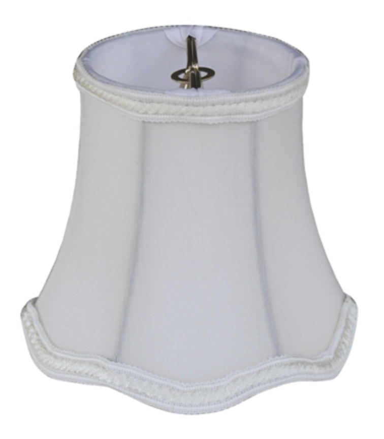 Round Scalloped Silk Sconce & Chandelier Shade (2 Colors)