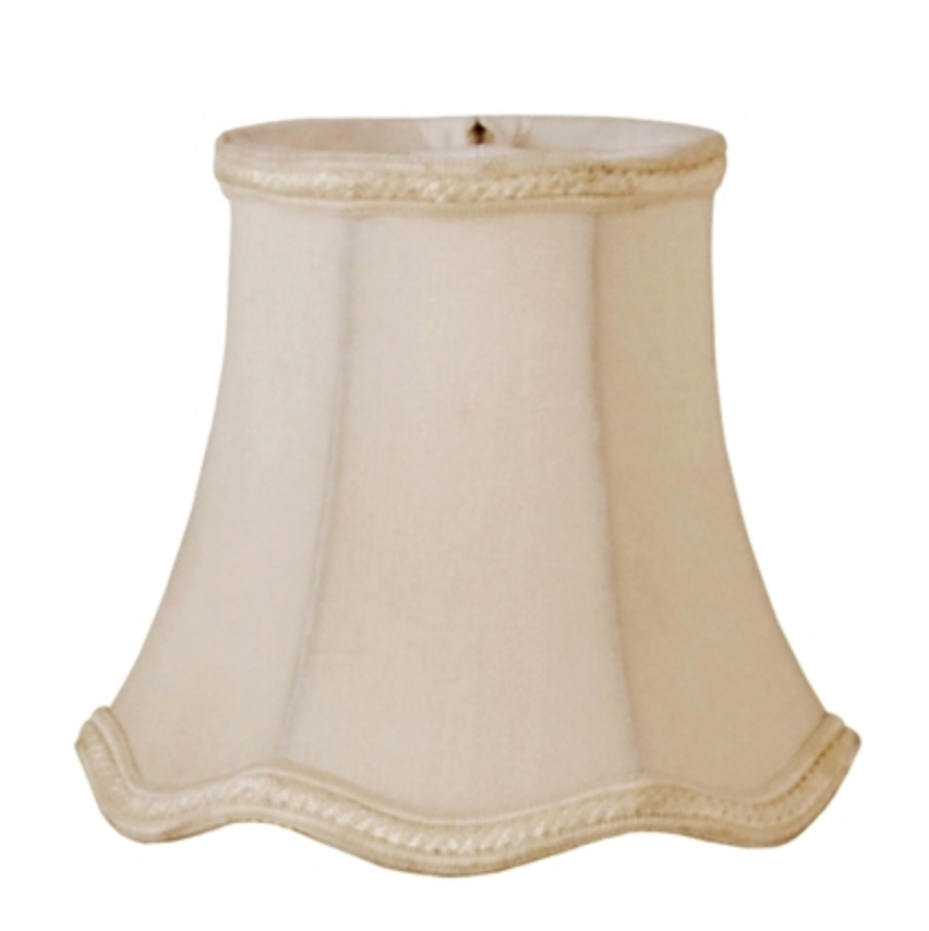 Round Scalloped Silk Sconce & Chandelier Shade (2 Colors)