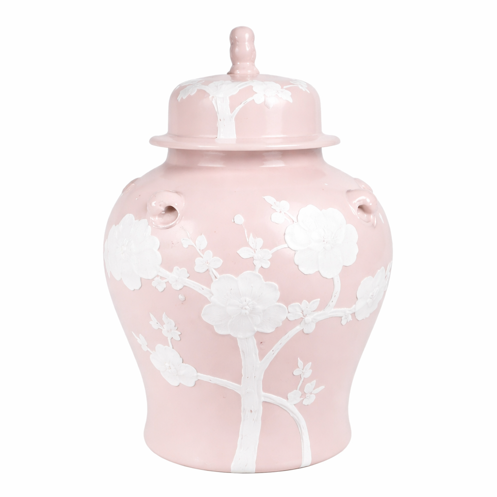 Pastel Pink Cherry Blossom Jar