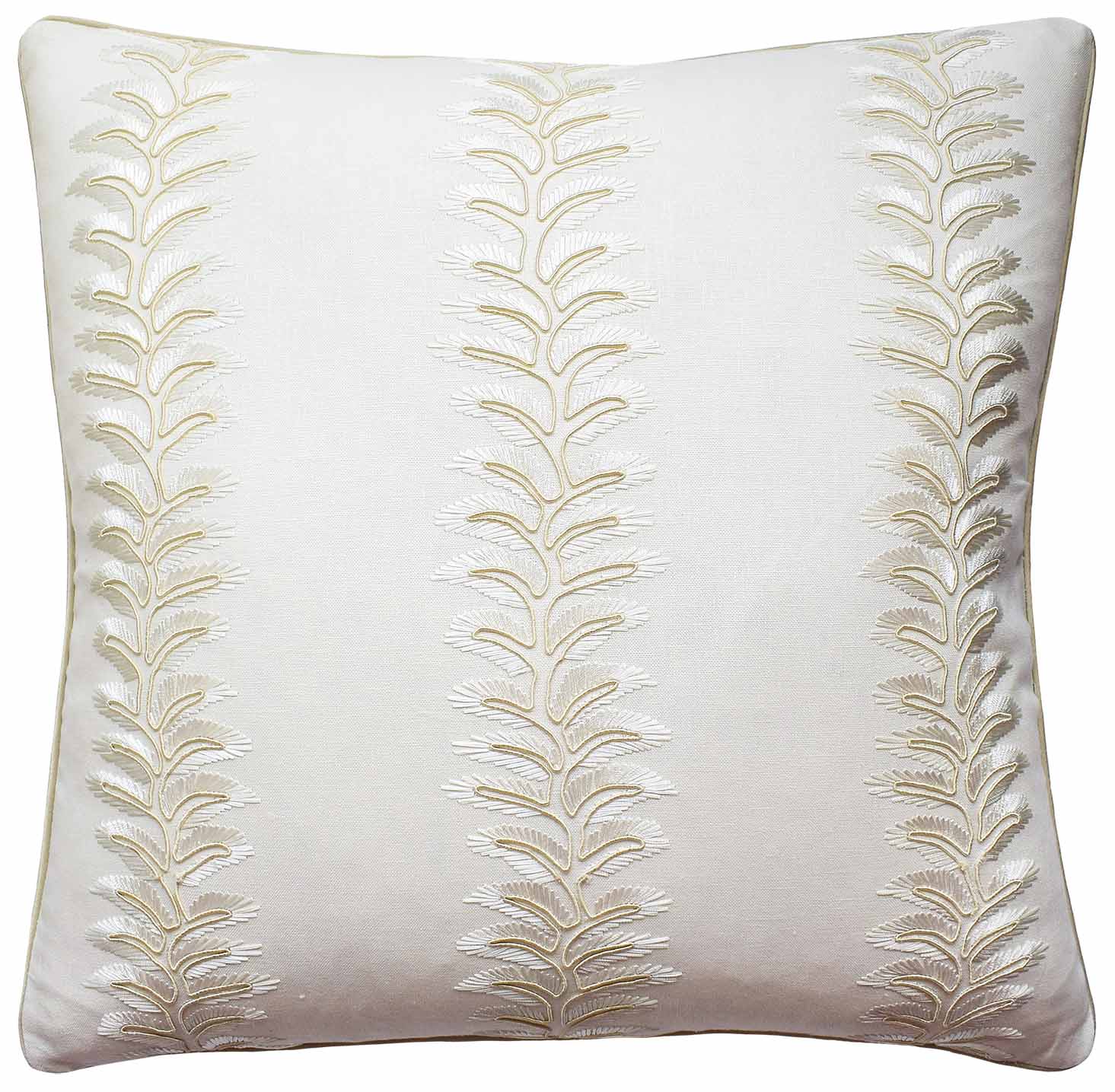 Ivory linen blend trellis pillow (3 sizes)