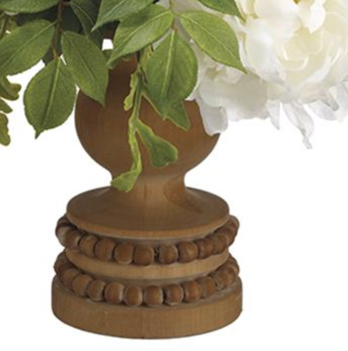 Peony & Rose in Rust Urn