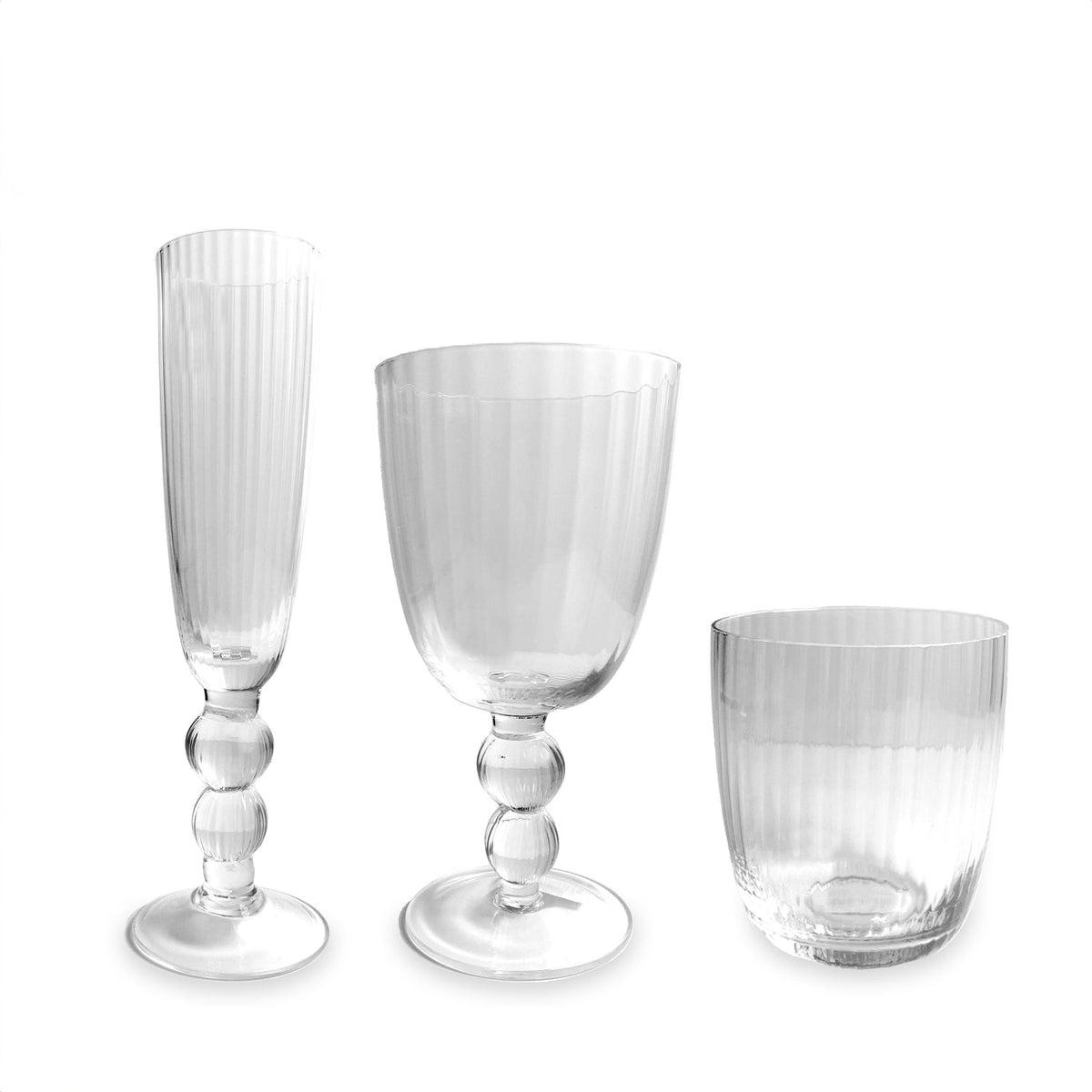 GLASS Venice Champagne Flute Set of 4 (Clear) 6 fl oz