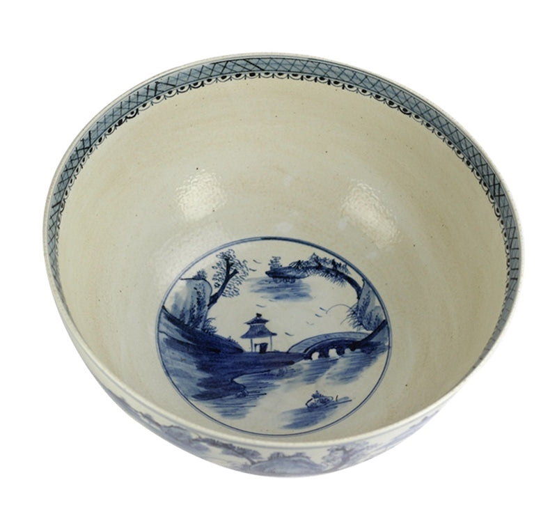 Large Village Scene Bowl