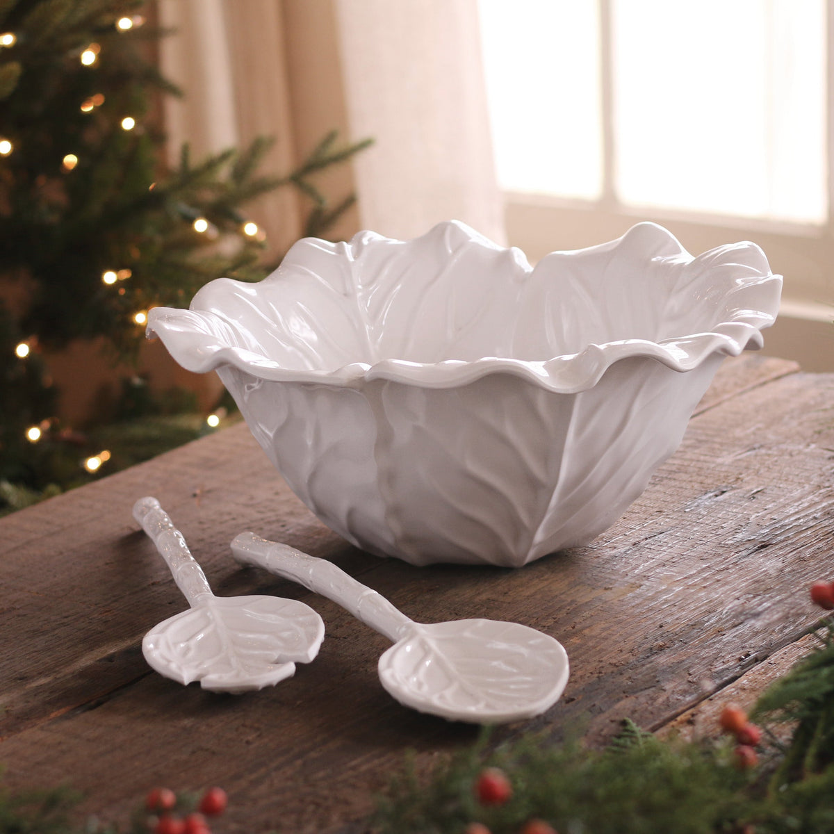VIDA Lettuce Large Bowl (White)
