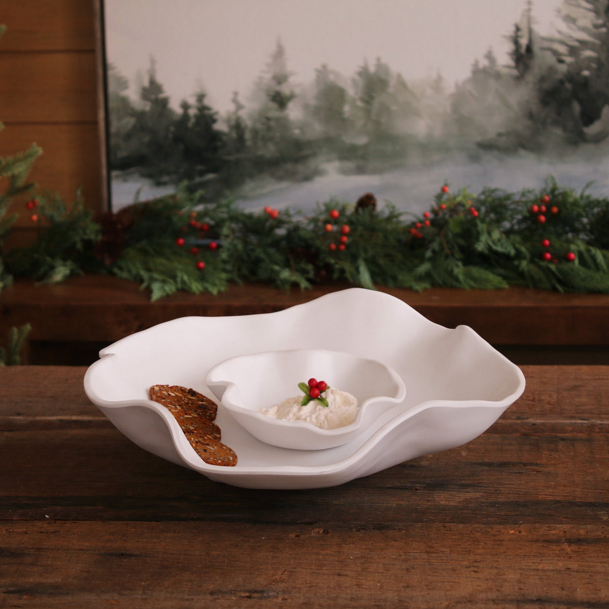 VIDA Nube Bowl with Dip (White)