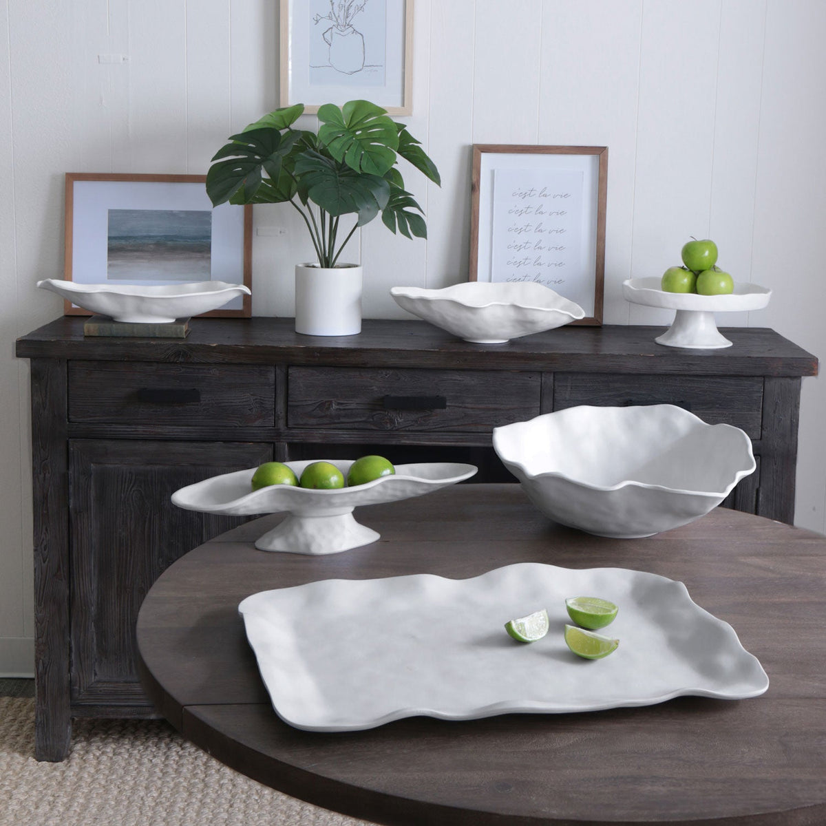 VIDA Nube Round Pedestal Cake Plate (White)