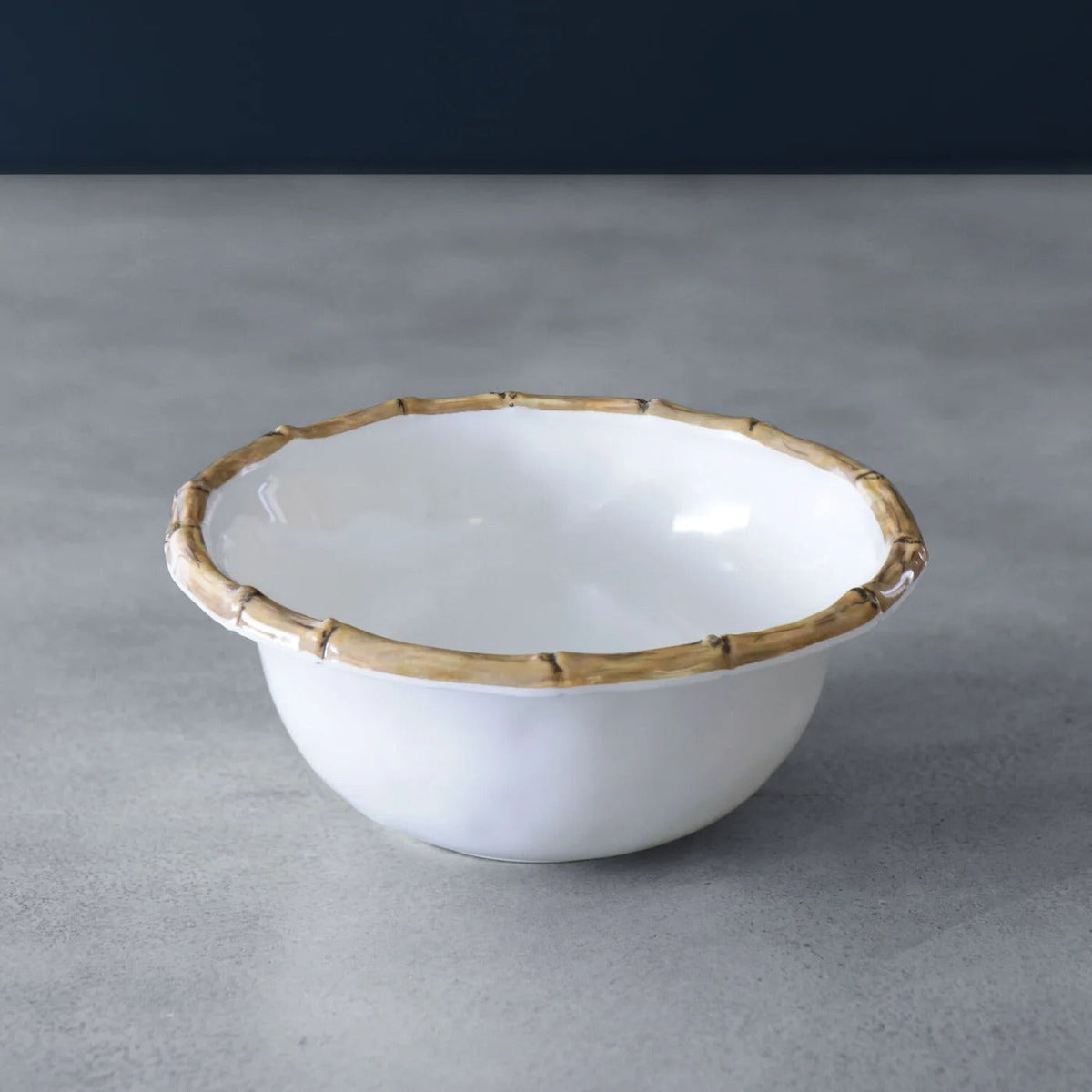 VIDA Bamboo Cereal Bowl Set of 4 (White and Natural)