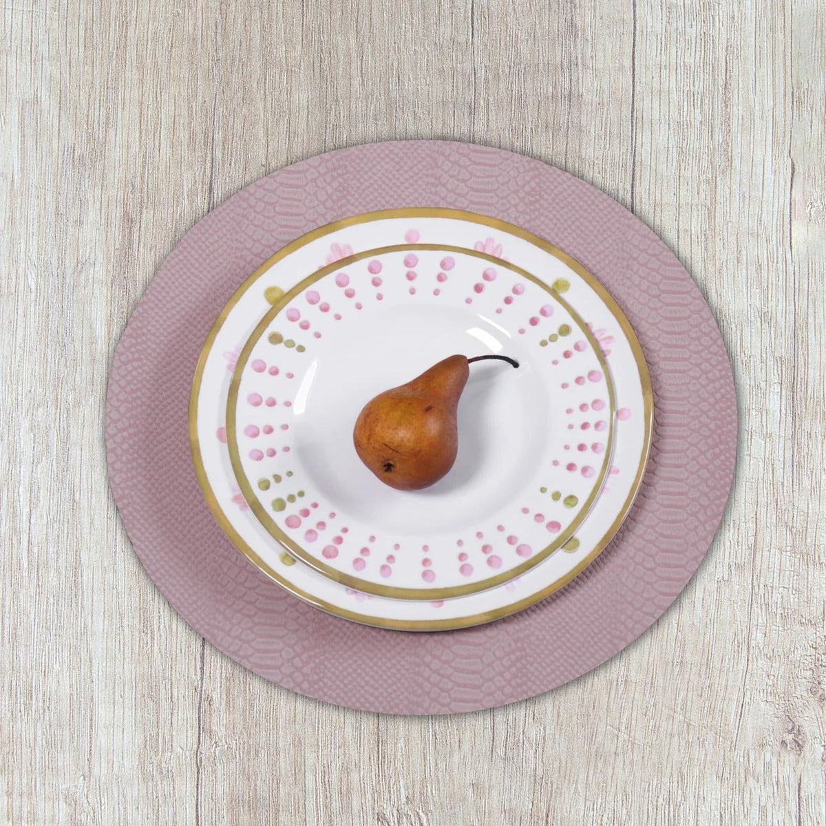 VIDA Athena Dinner Plate Set of 4 (Pink and Green)
