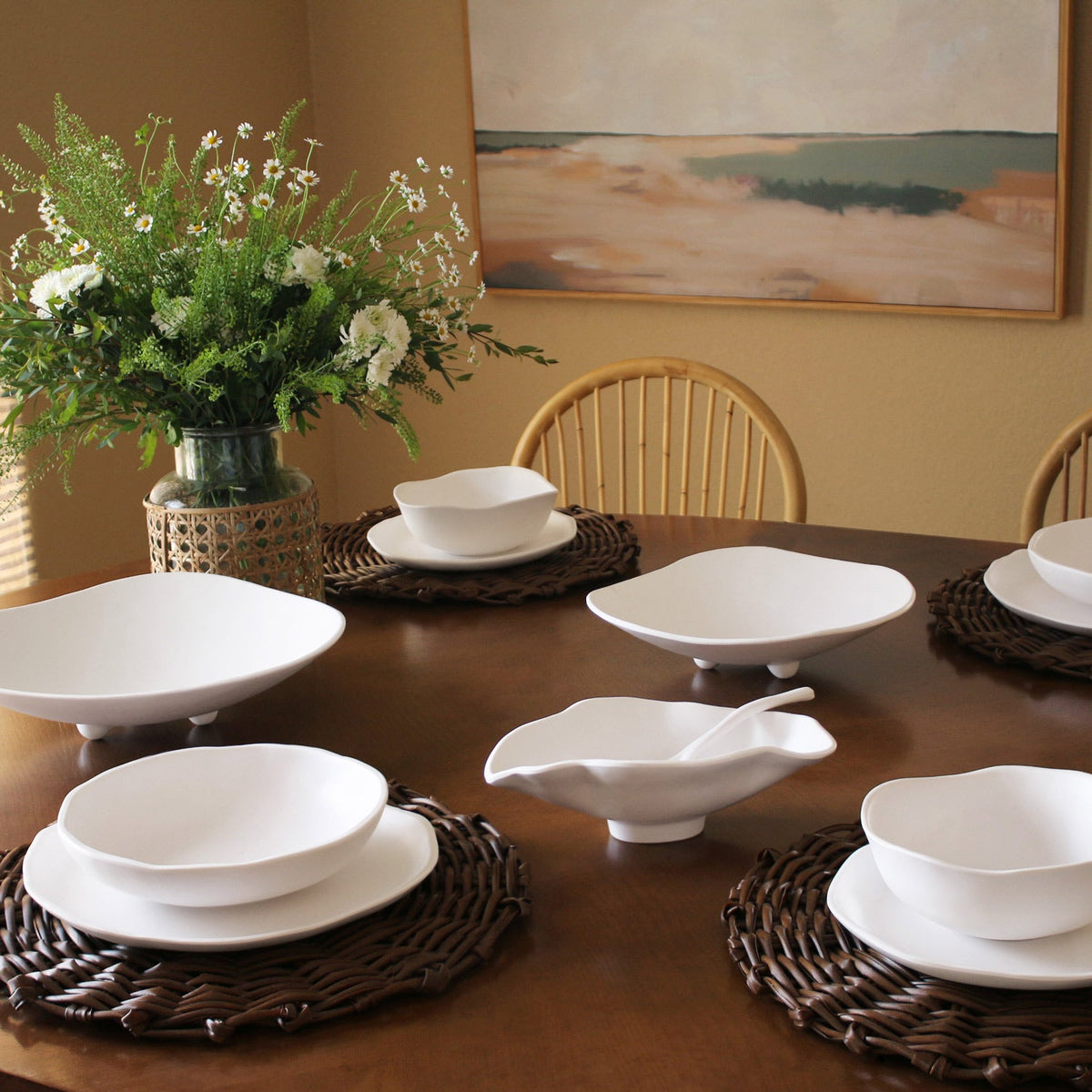 VIDA Nube Pasta Bowl Set of 4 (White)