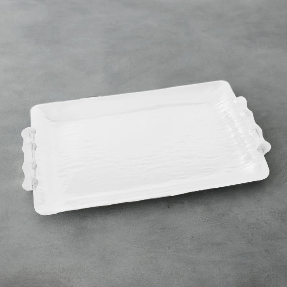 VIDA Bamboo Medium Rectangular Tray (White)