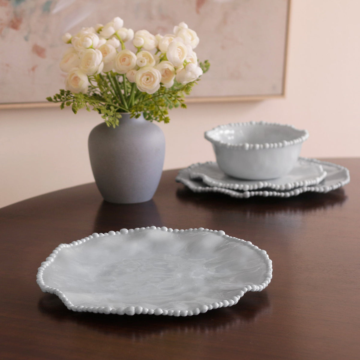 FINAL SALE - VIDA Alegria Dinner Plate Set of 4 (Blue)