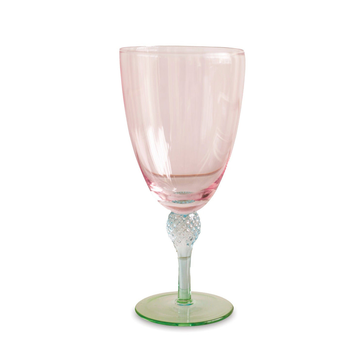 GLASS Aquarelle Wine (or All Purpose) Glass Set of 4 (Multi)  12 fl oz