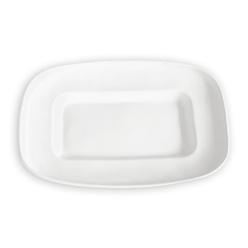 VIDA Nube Medium Rectangle Platter (White)