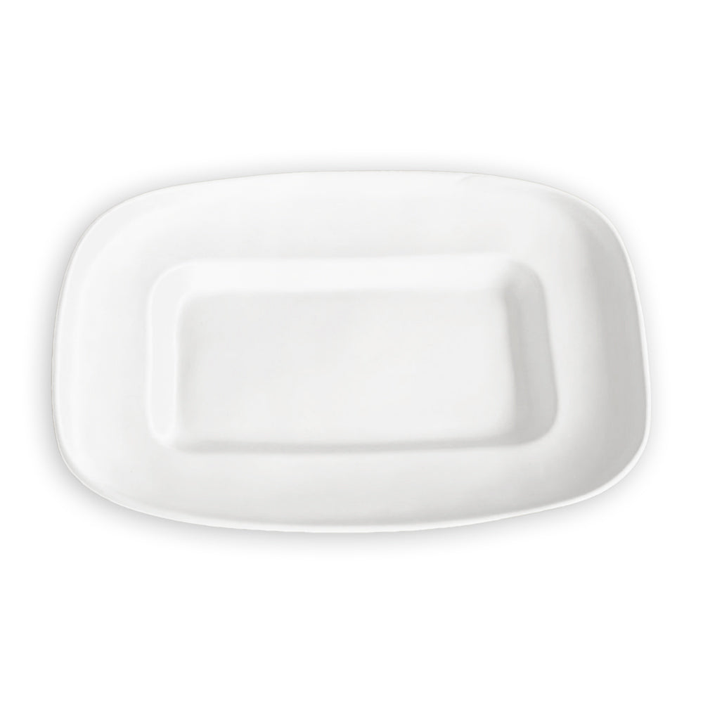 VIDA Nube Medium Rectangle Platter (White)