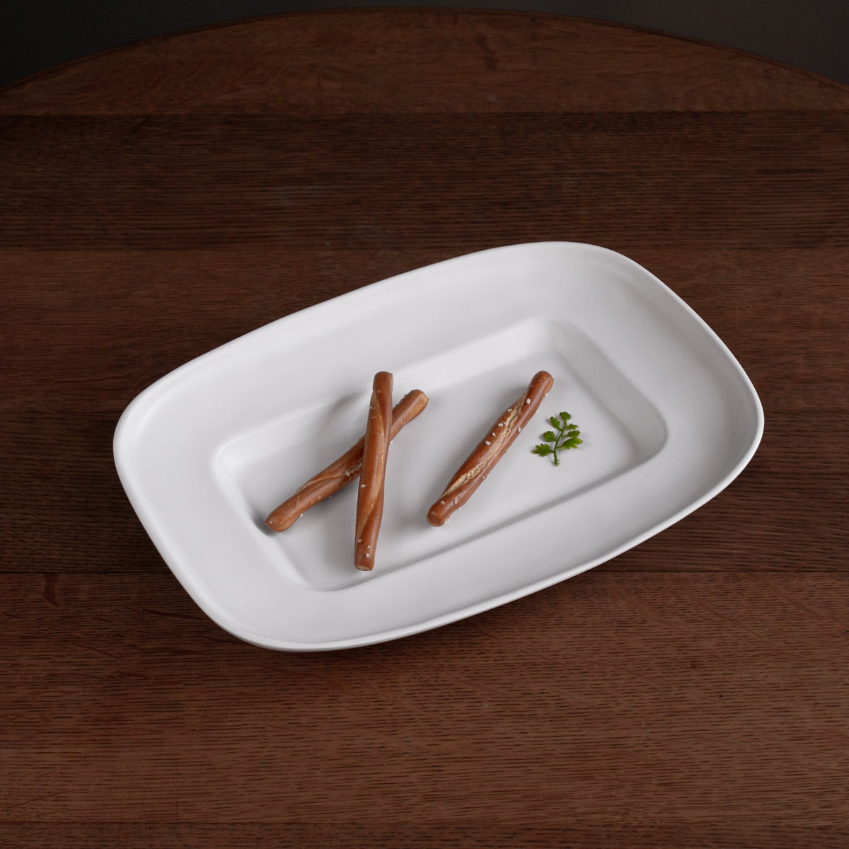 VIDA Nube Medium Rectangle Platter (White)