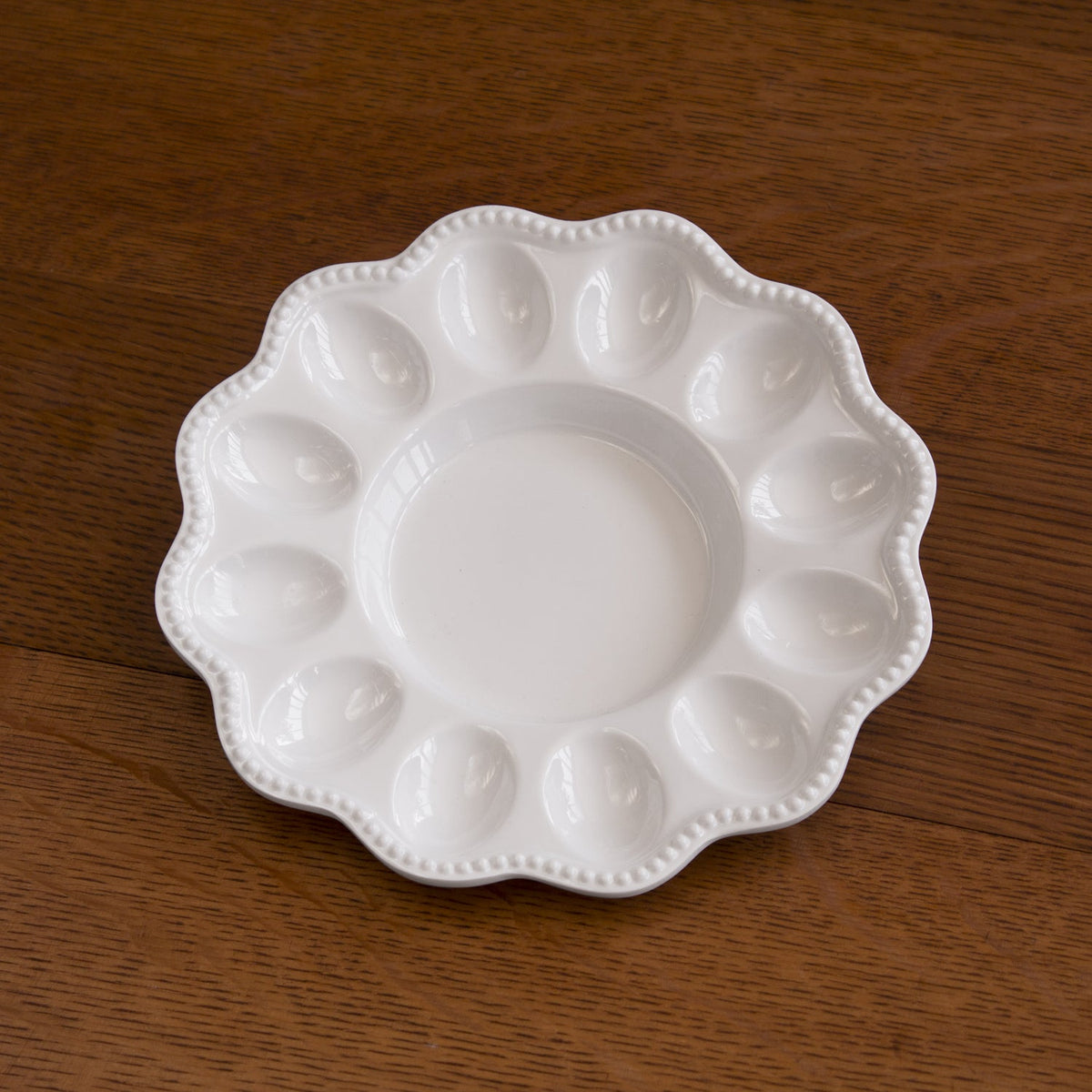 VIDA Alegria Deviled Egg Platter (White)