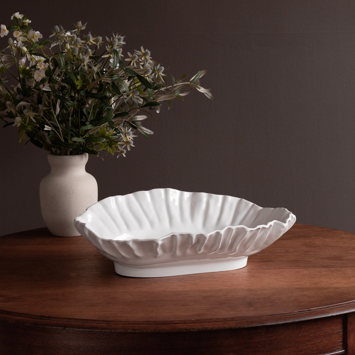 VIDA Bloom Extra Large Oval Bowl (White)