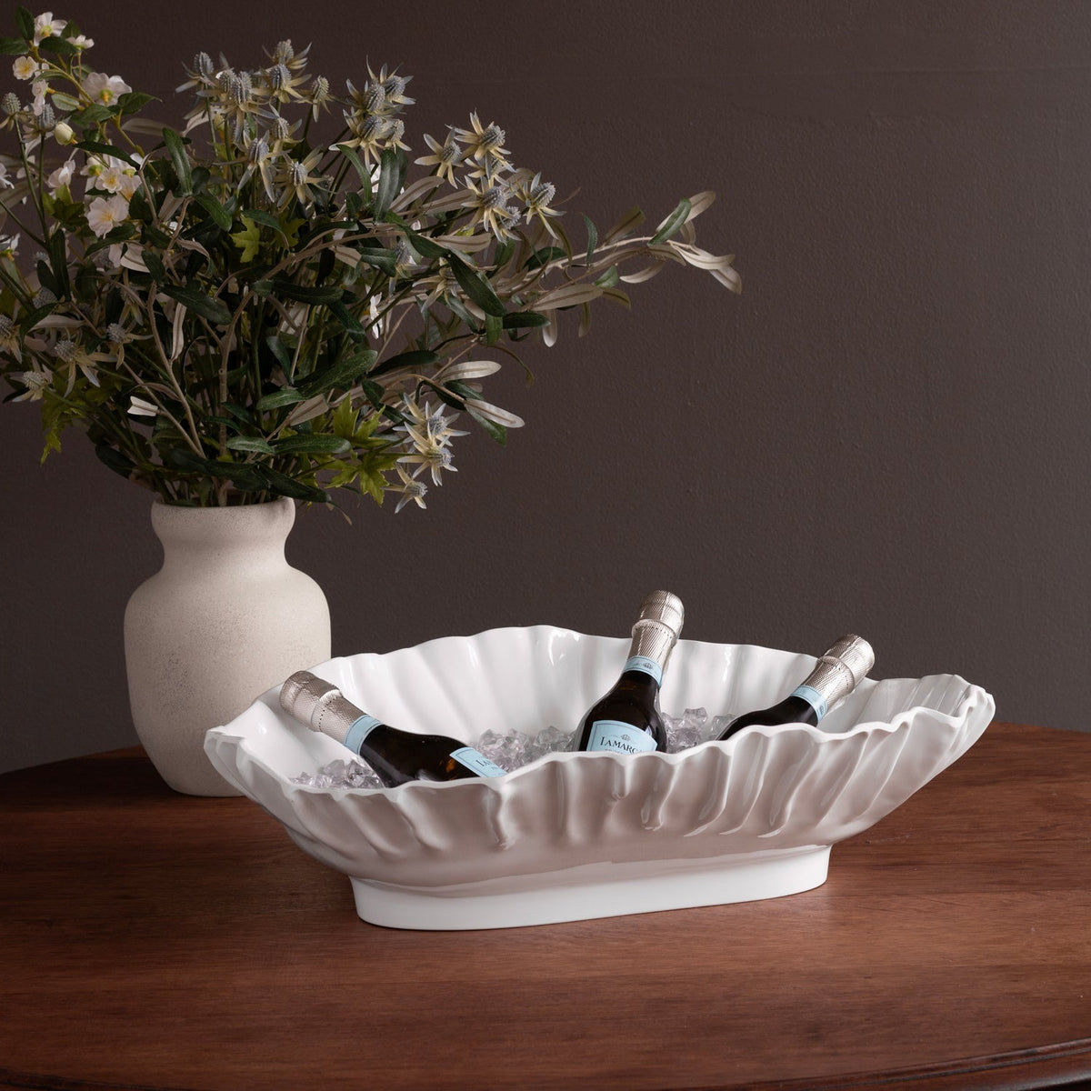 VIDA Bloom Extra Large Oval Bowl (White)