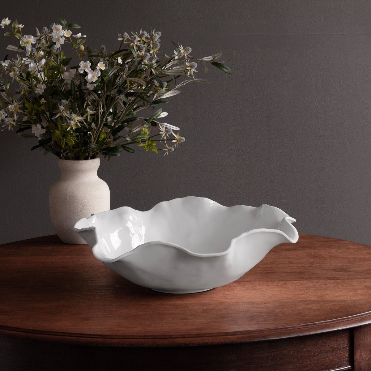 VIDA Havana Extra Large Round Centerpiece (White)