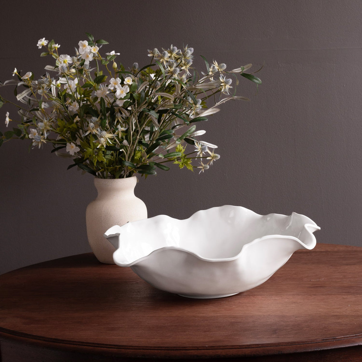 VIDA Havana Extra Large Round Centerpiece (White)