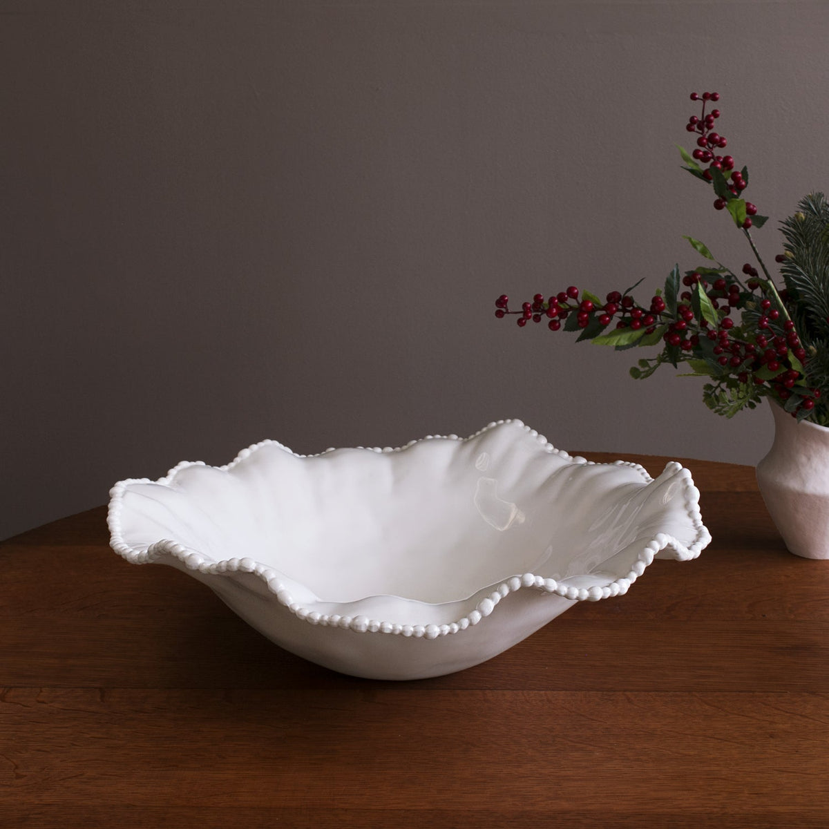 VIDA Alegria Extra Large Round Centerpiece (White)