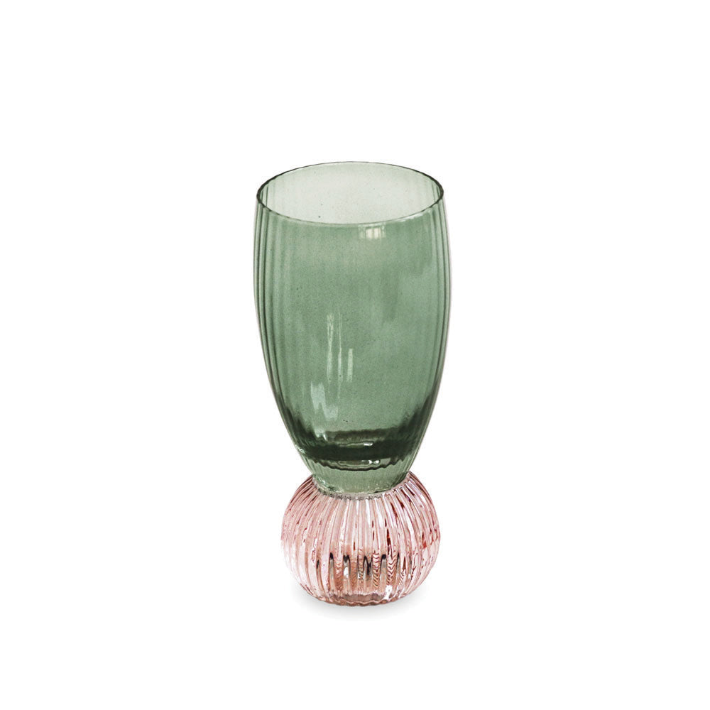GLASS Venice Shot Glass Set of 4 (Green and Lavender) 6 fl oz