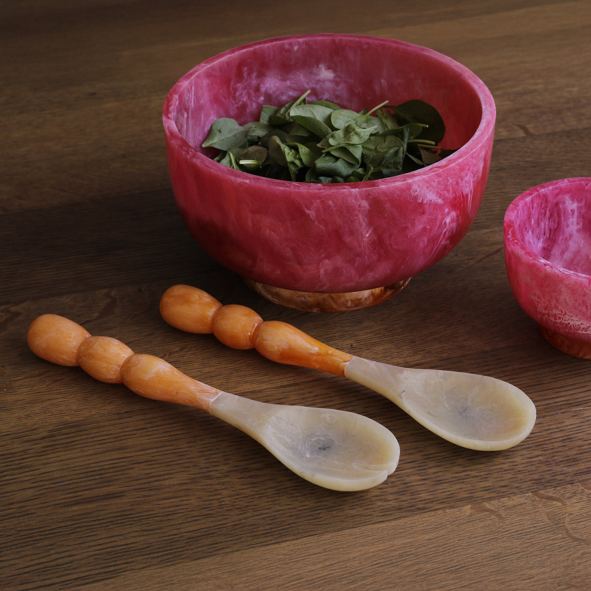 RESIN Rio Bubble Salad Servers(Orange)