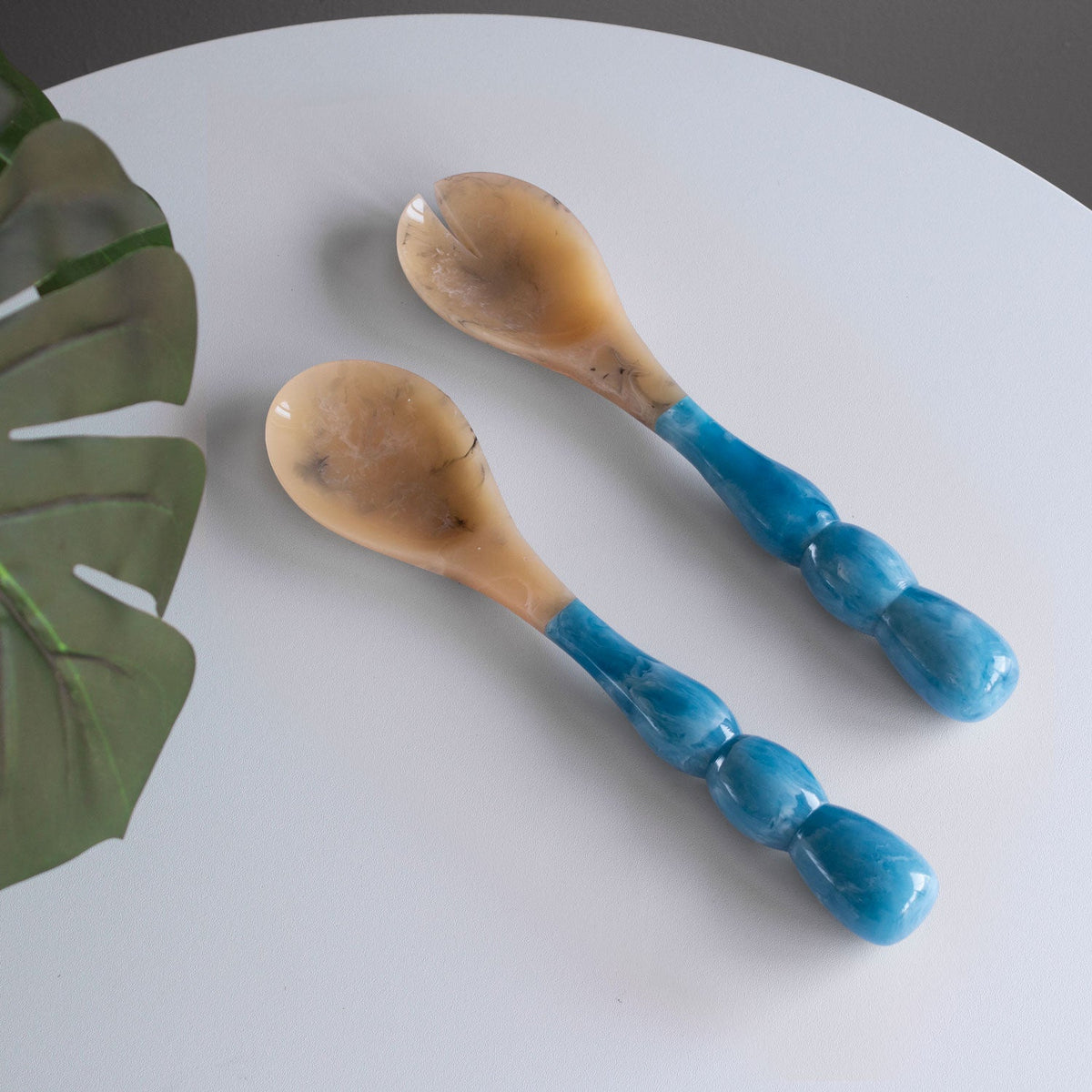 RESIN Rio Bubble  Salad Servers (Blue)