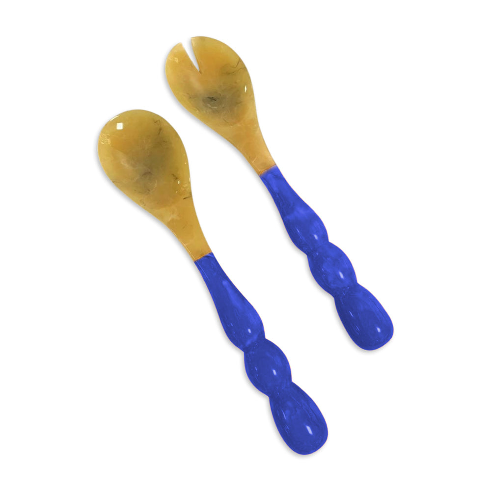 RESIN Rio Bubble  Salad Servers (Blue)