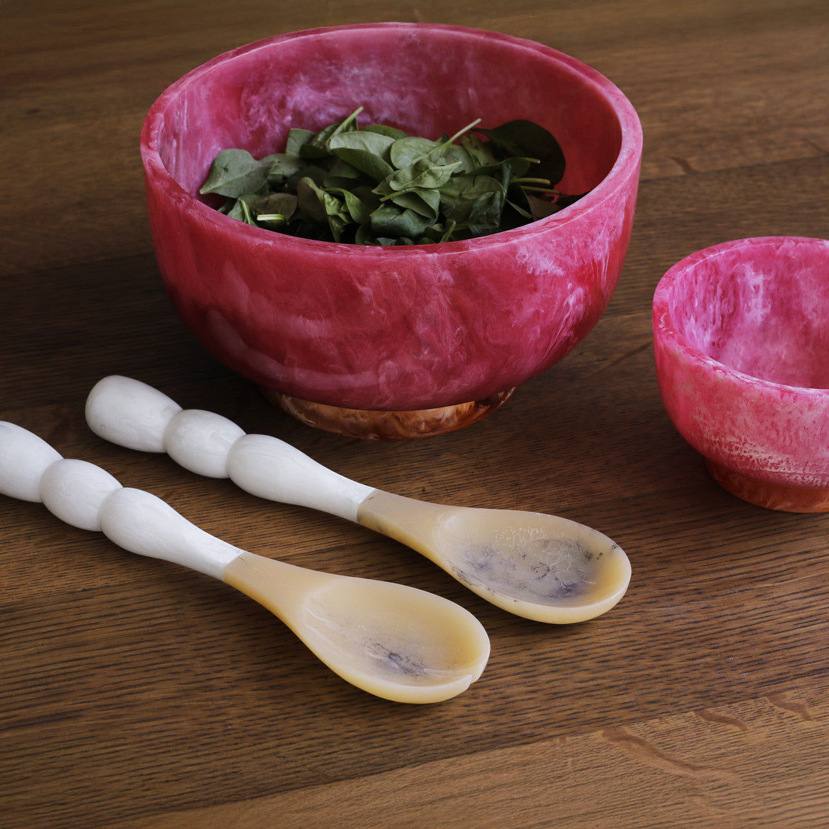 RESIN Rio Large Bowl with Base (Pink and Orange)