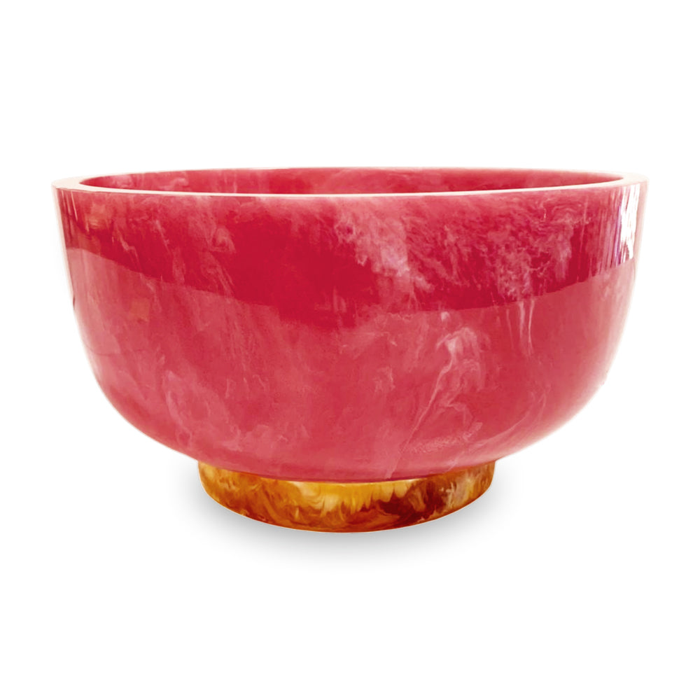RESIN Rio Large Bowl with Base (Pink and Orange)