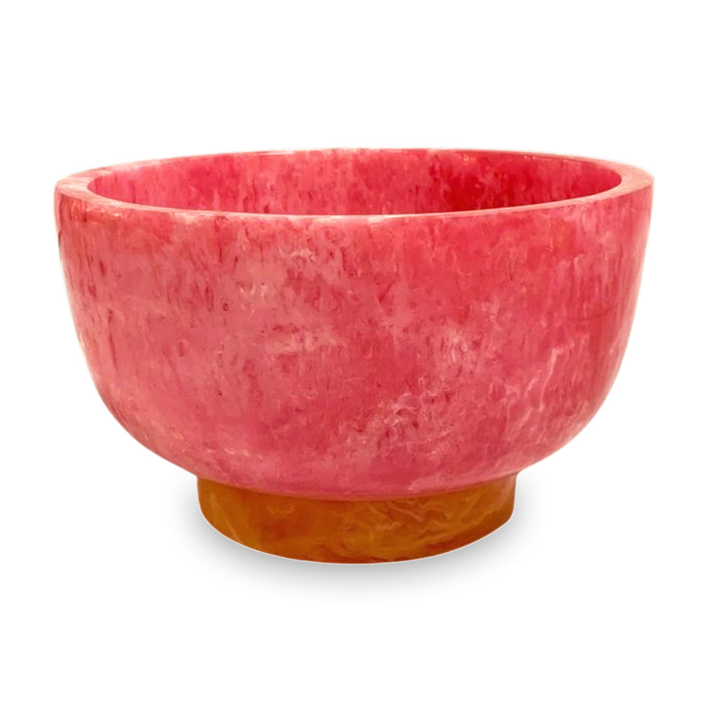 RESIN Rio Small Bowl with Base (Pink and Orange)
