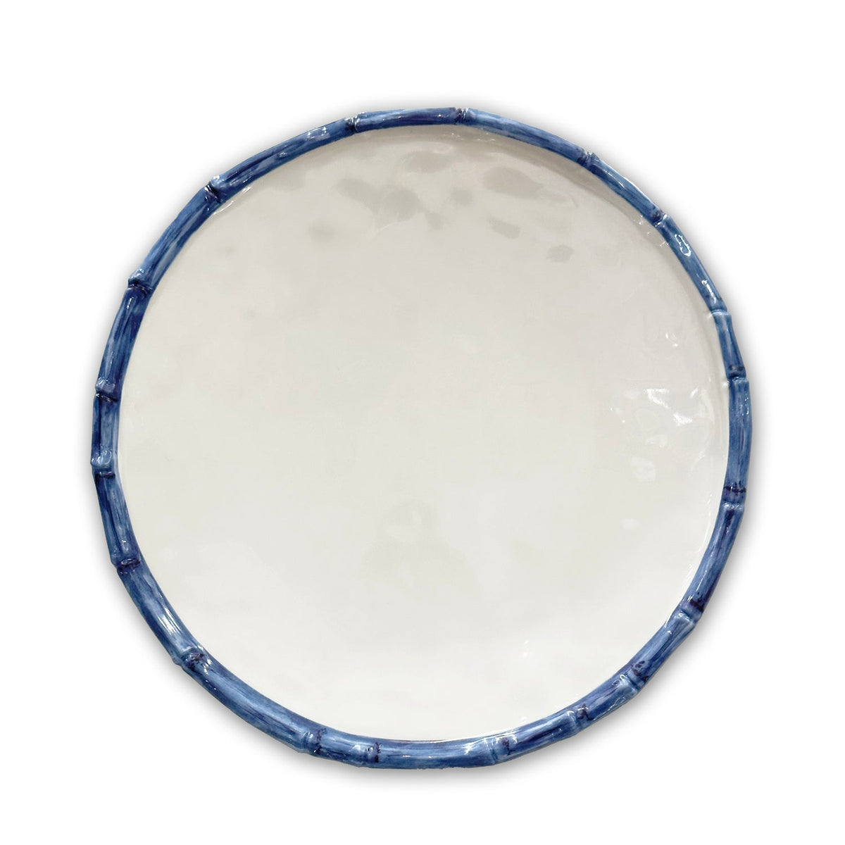 VIDA Bamboo Dinner Plate Set of 4 (White and Blue)