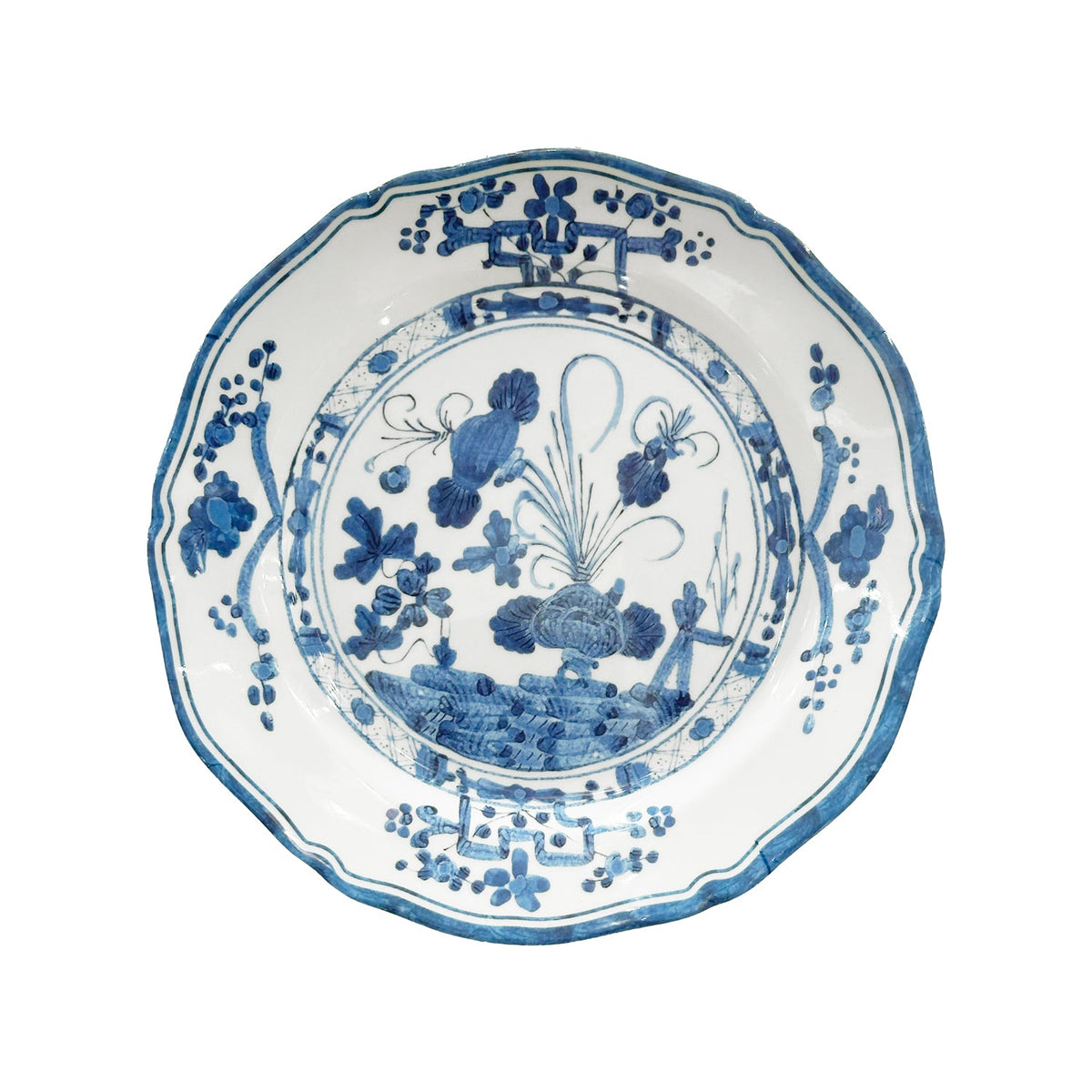 VIDA Faenza Salad Plate Set of 4 (White and Blue)