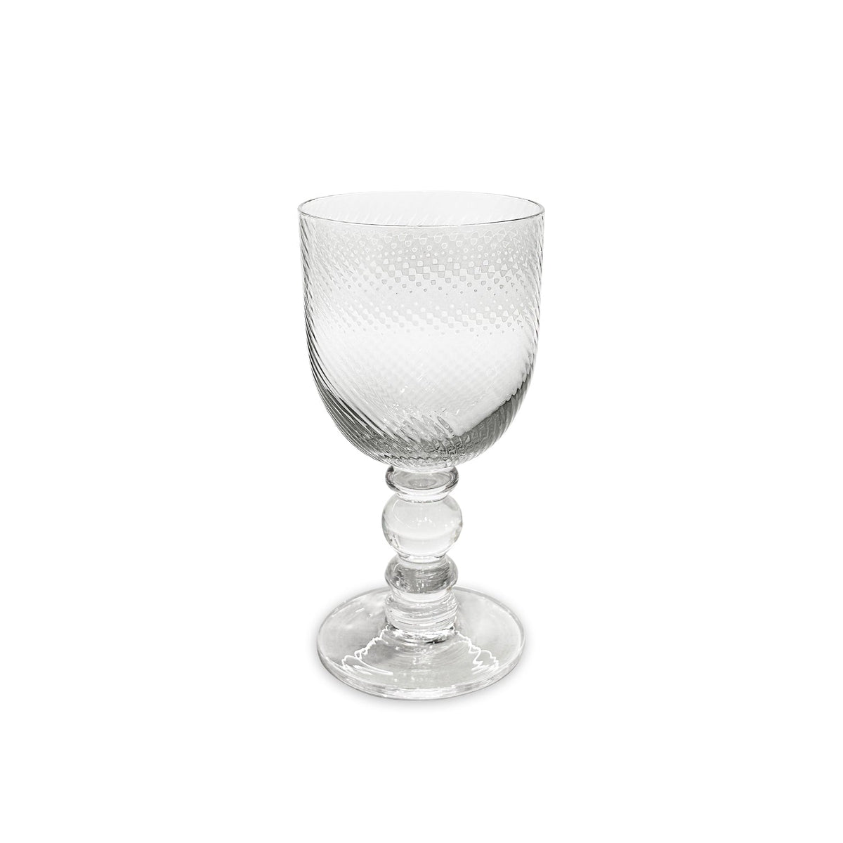 GLASS French Swirl Wine Set of 4 (Clear) 8 fl oz