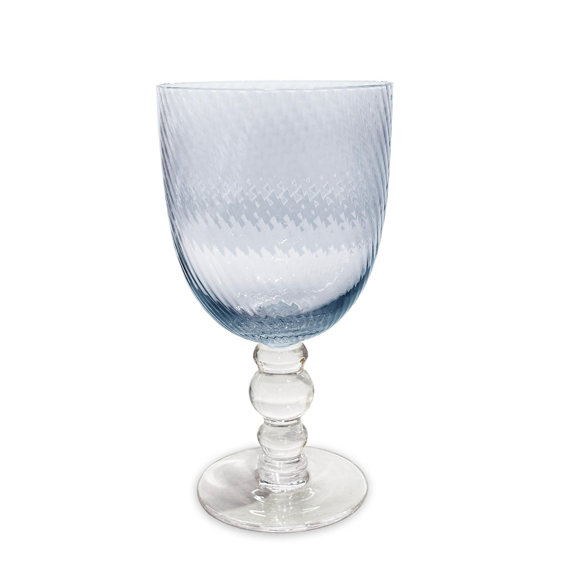 GLASS French Swirl All Purpose Set of 4 (Blue) 20 fl oz