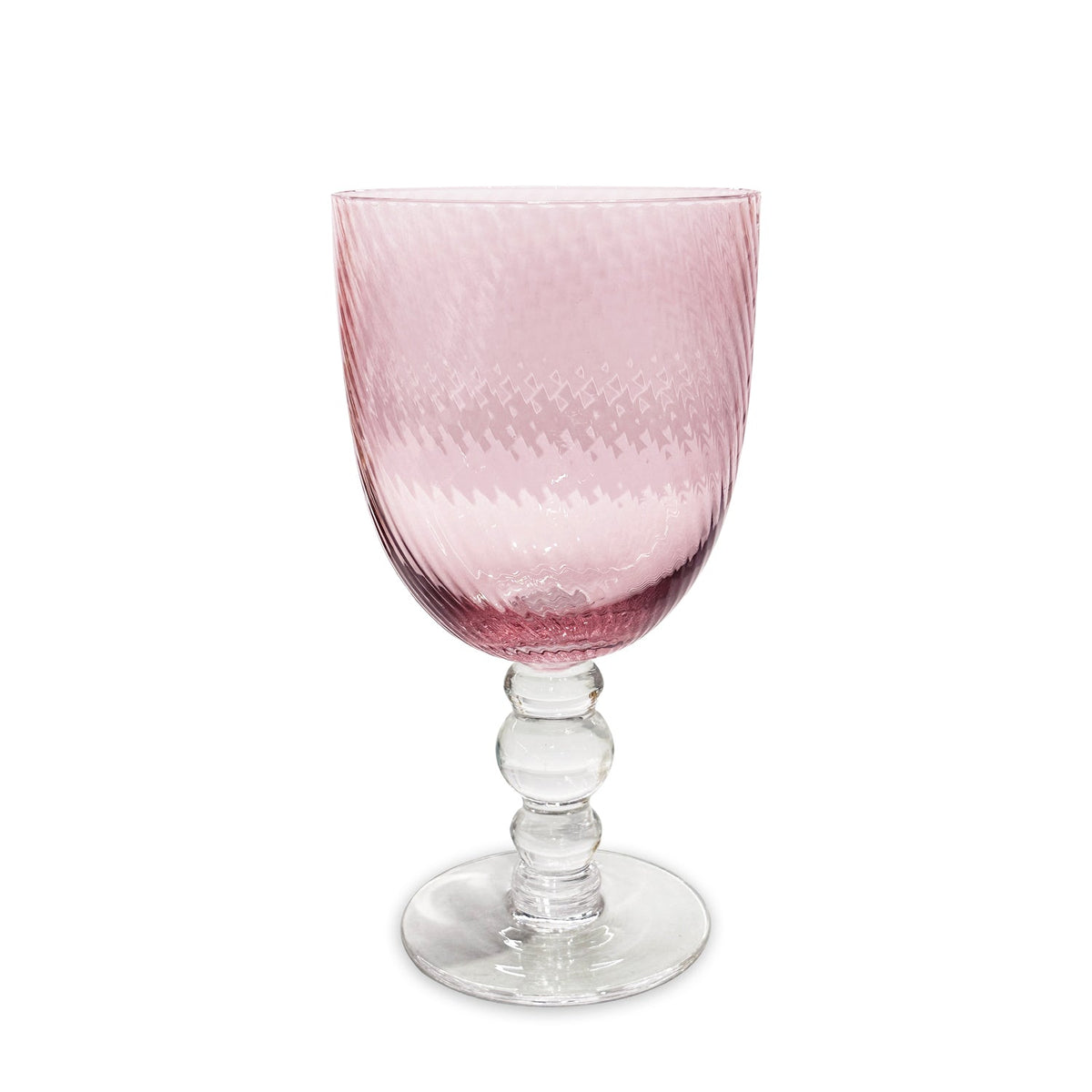 GLASS French Swirl All Purpose Set of 4 (Pink) 20 fl oz