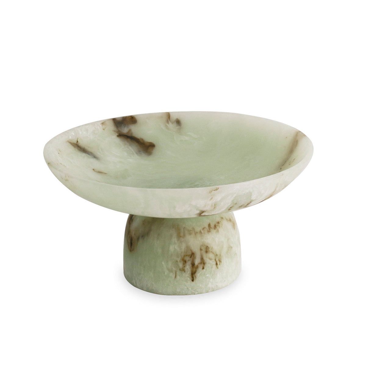 RESIN Giada Medium Pedestal Jade Swirl