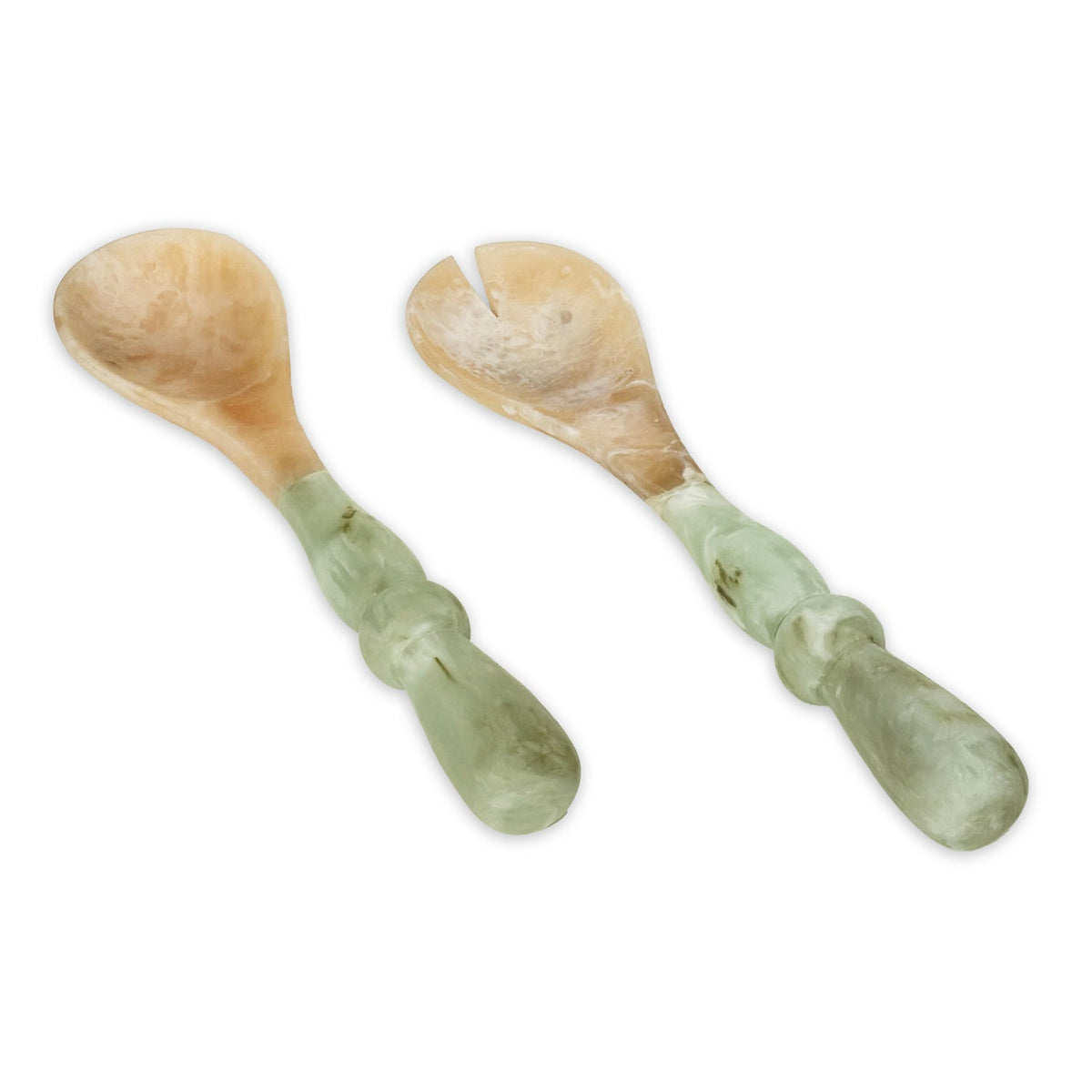 RESIN Giada Salad Servers Jade Swirl