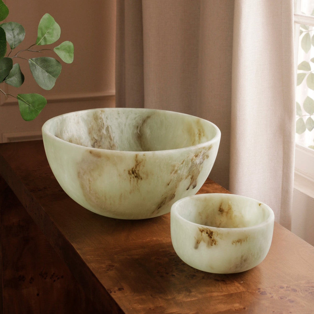 RESIN Giada Small Bowl Jade Swirl