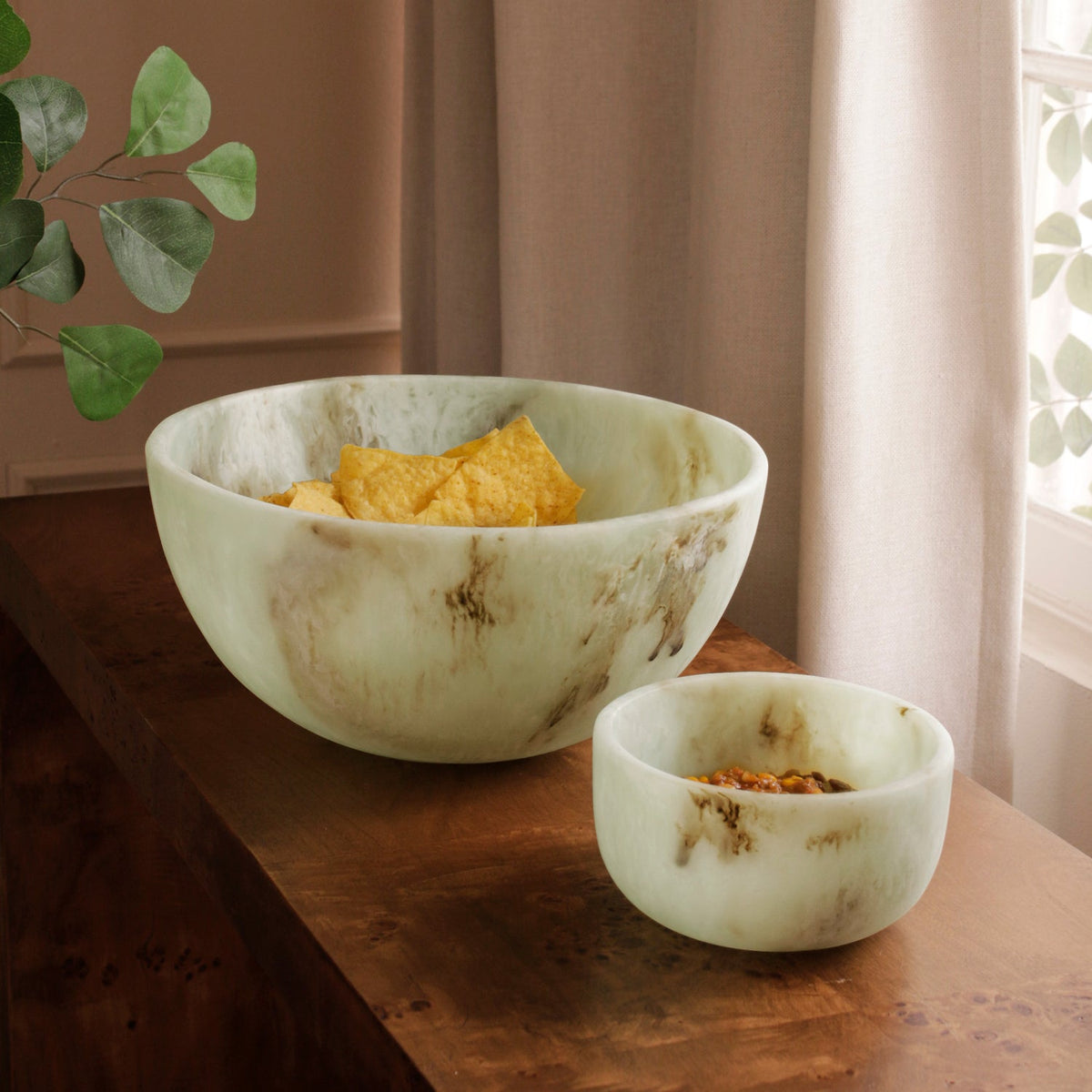 RESIN Giada Small Bowl Jade Swirl