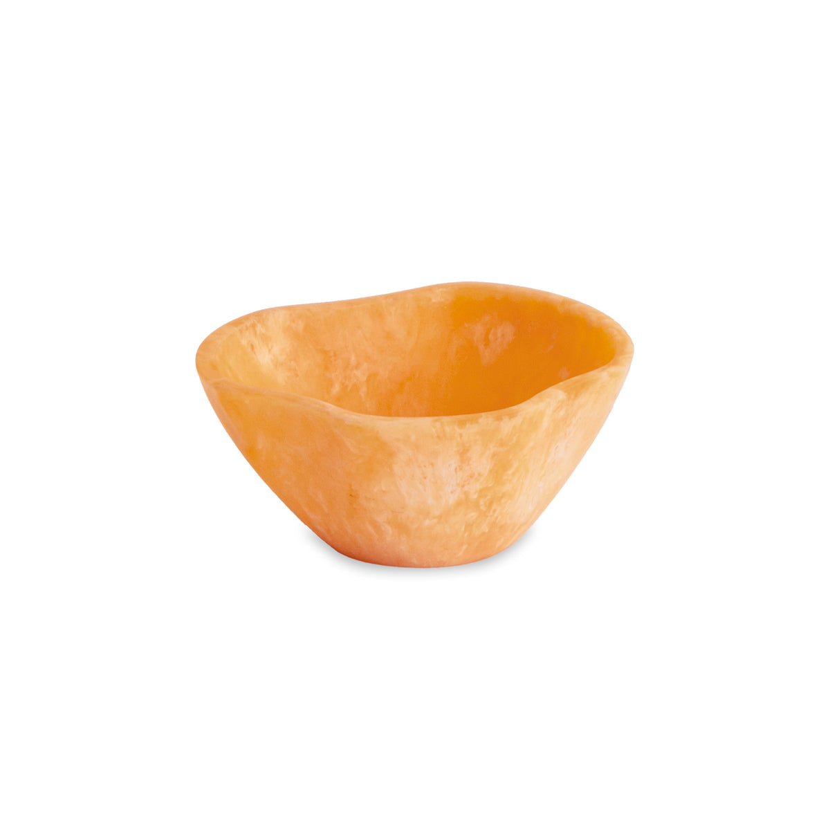 RESIN Sorbet Mini Wavy Round Bowl Tangerine